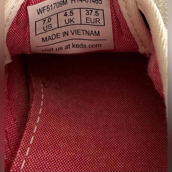 ❤️Taylor Swift KEDS off white black polka dot ribbon lace shoes sneakers 7 heart - Picture 6 of 7